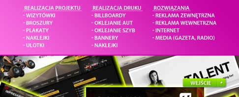 agencja reklamy, od projektu do realizacji, wizyt�wki,plakaty, bannery, strony www